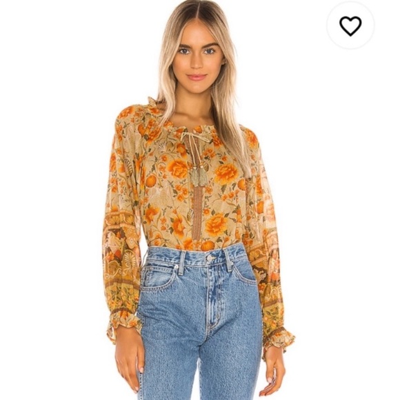 Spell Tops - SPELL & THEY GYPSY COLLECTIVE Seashell Blouse in SAND SIZE MEDIUM